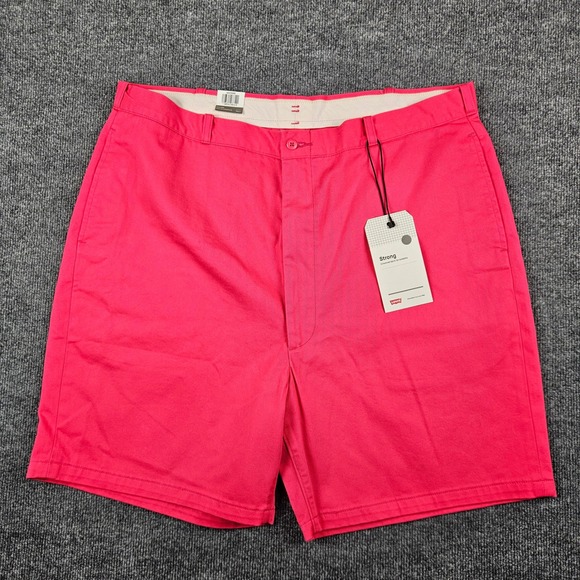 Levis Loose Chino Shorts Men's 40 Strong Enhanced Fabric Preppy Hot Pink 7"‎ - Picture 1 of 13